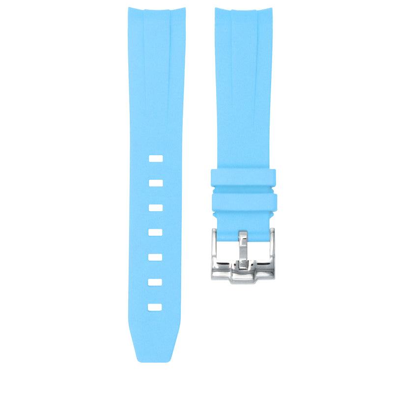 MIAMI BLUE - RUBBER WATCH STRAP FOR ROLEX YACHT-MASTER