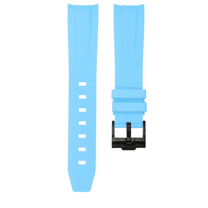 Miami Blue - Rubber Watch Strap For Longines Legend Diver