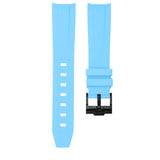 MIAMI BLUE - RUBBER WATCH STRAP FOR ROLEX DATEJUST 36MM