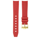 CRIMSON RED - RUBBER WATCH STRAP FOR ROLEX DATEJUST 36MM