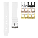 Polar White - Rubber Watch Strap For Swatch x Omega Moonswatch