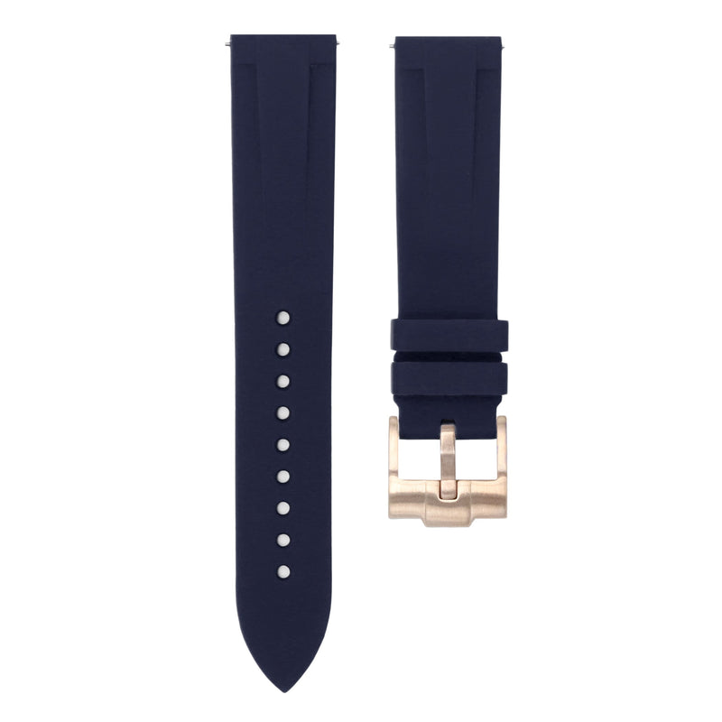 MARINE BLUE - QUICK RELEASE RUBBER WATCH STRAP FOR MONTA NOBLE