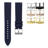 Marine Blue - Quick Release Rubber Watch Strap For Zenith Pilot