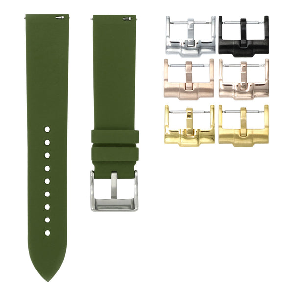 Olive Green - Quick Release Rubber Strap Doxa Sub 300t