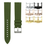 OLIVE GREEN - QUICK RELEASE RUBBER WATCH STRAP FOR ORIS DIVER 65