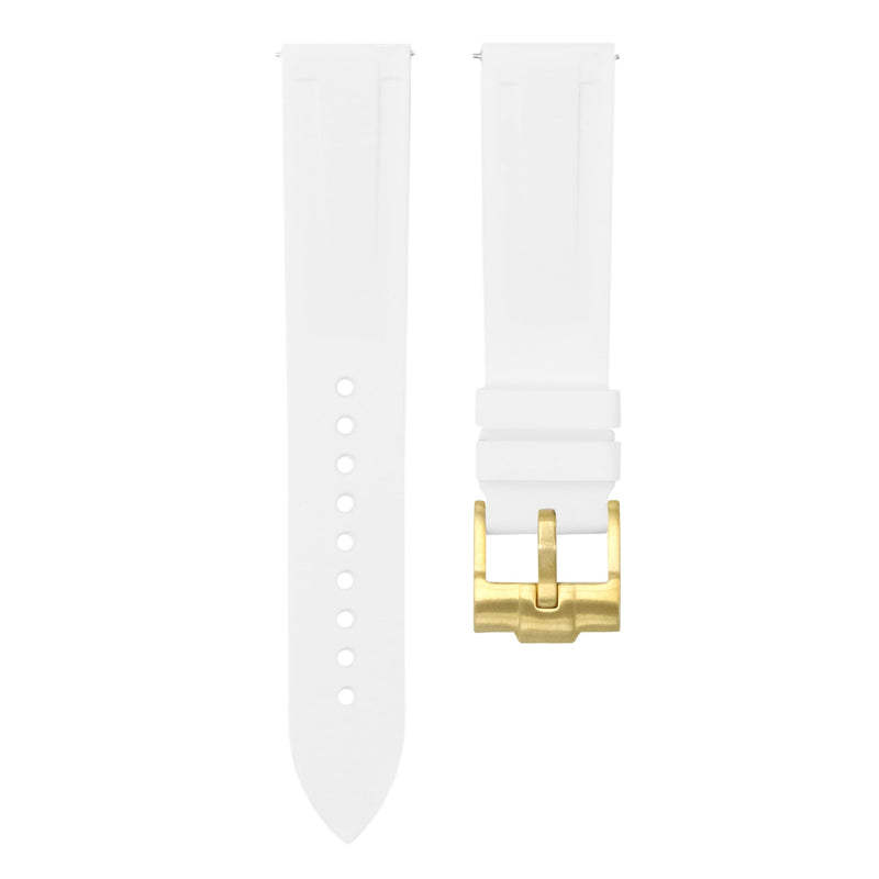 POLAR WHITE - QUICK RELEASE RUBBER STRAP FOR DOXA SUB 300