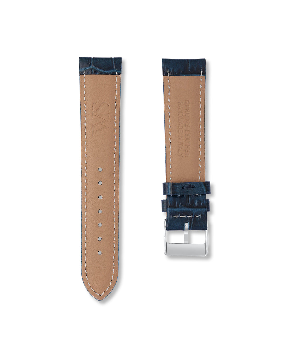 Midnight Blue Alligator Leather Watch Strap For Omega x Swatch MoonSwatch