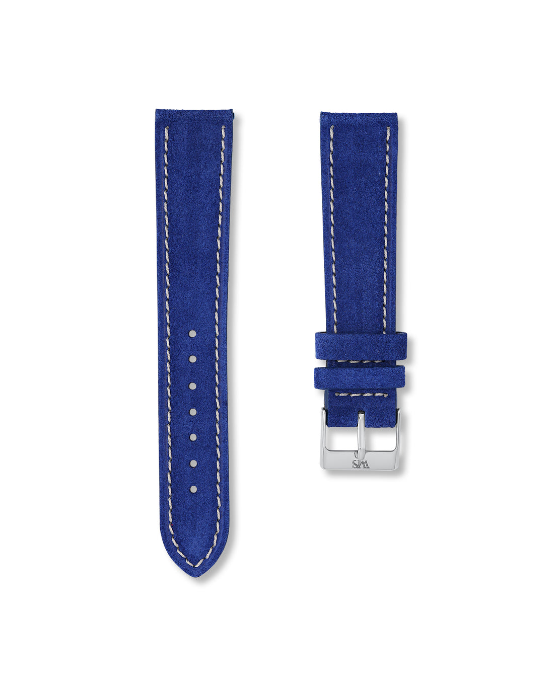 20MM/21MM Ocean Blue Suede Leather Watch Strap | WISSTRAPS