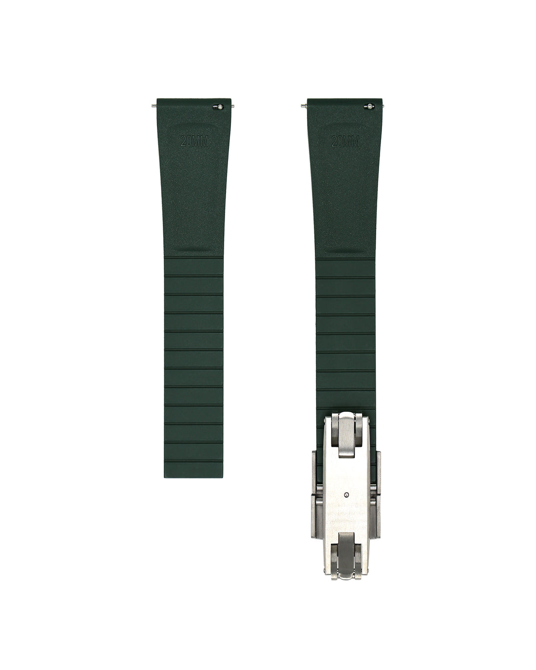 Patterned Green Rubber Back