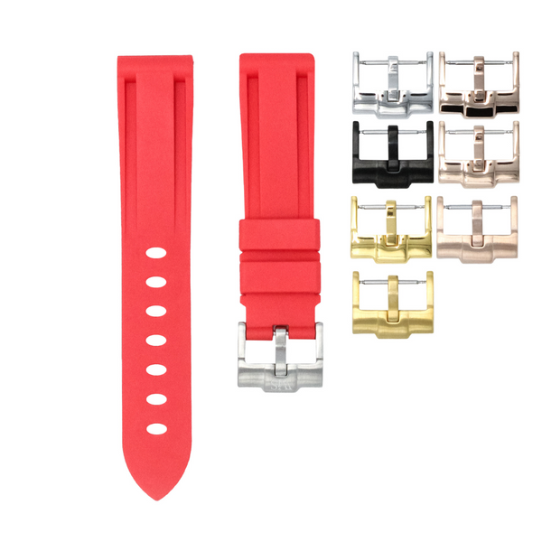 Salmon Red - Rubber Watch Strap For Oris Big Crown