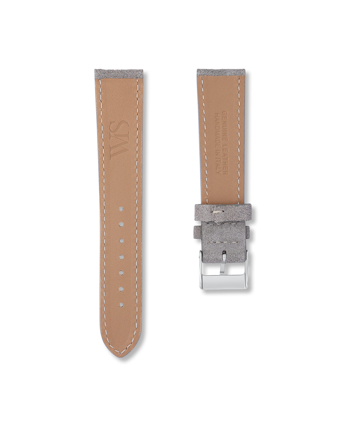 20MM Slate Grey Suede Leather Watch Strap | WISSTRAPS