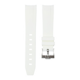 Polar White - Rubber Watch Strap For Longines Legend Diver