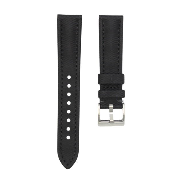 Tuxedo Black -Sailcloth Watch Strap For Omega Speedmaster