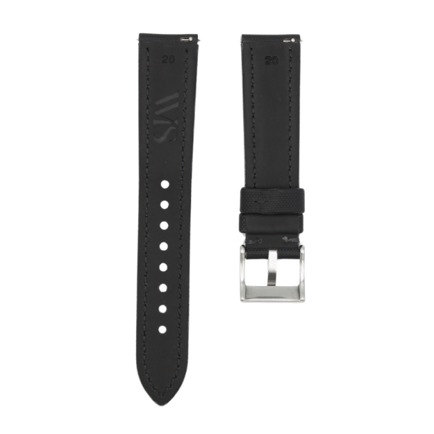 Tuxedo Black - Sailcloth Watch Strap for 20mm