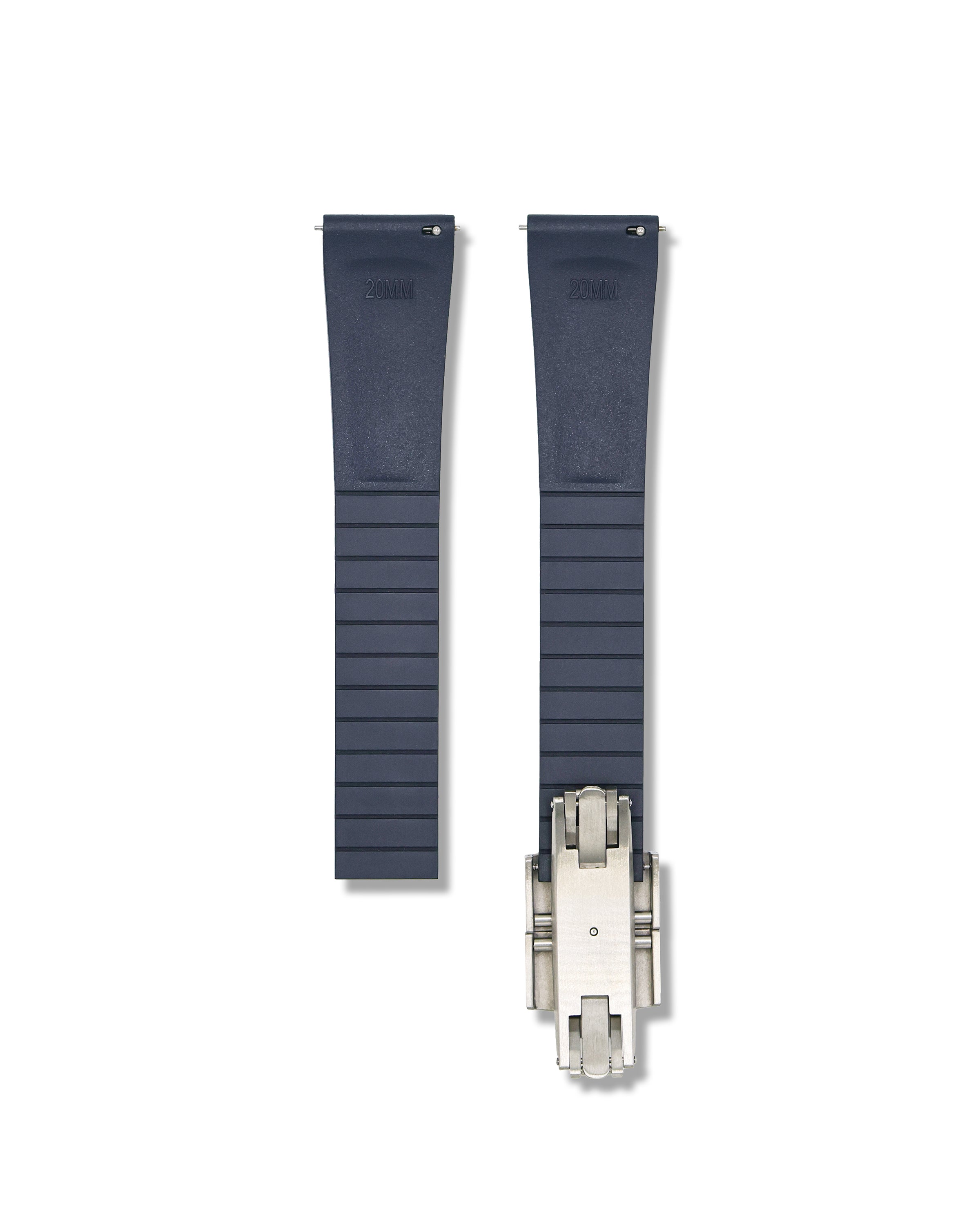 Blue Rubber Watch Strap Quick Release 20mm | WIS Watch Straps