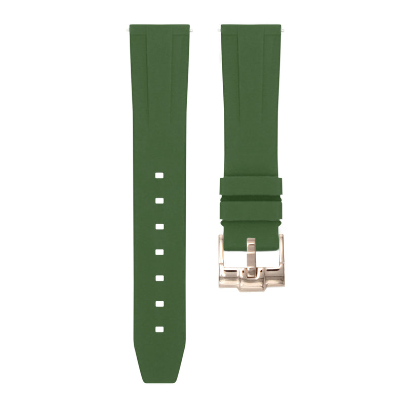 Forest Green - Quick Release Rubber Watch Strap for Longines 1832