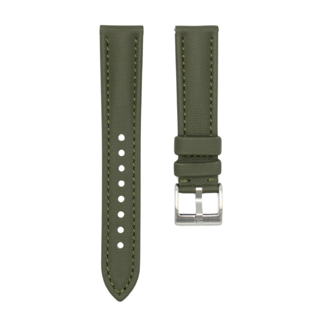 Army Green - Sailcloth Watch Strap for 20mm