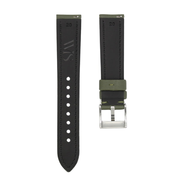 Army Green - Sailcloth Watch Strap for 20mm