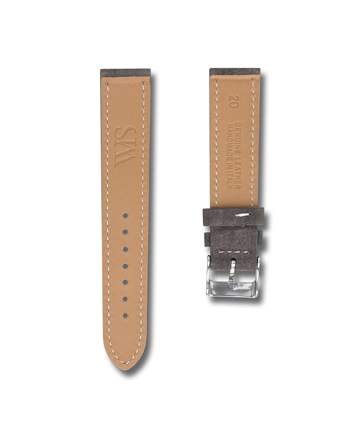 Dark Grey Suede Leather WIS Watch Strap