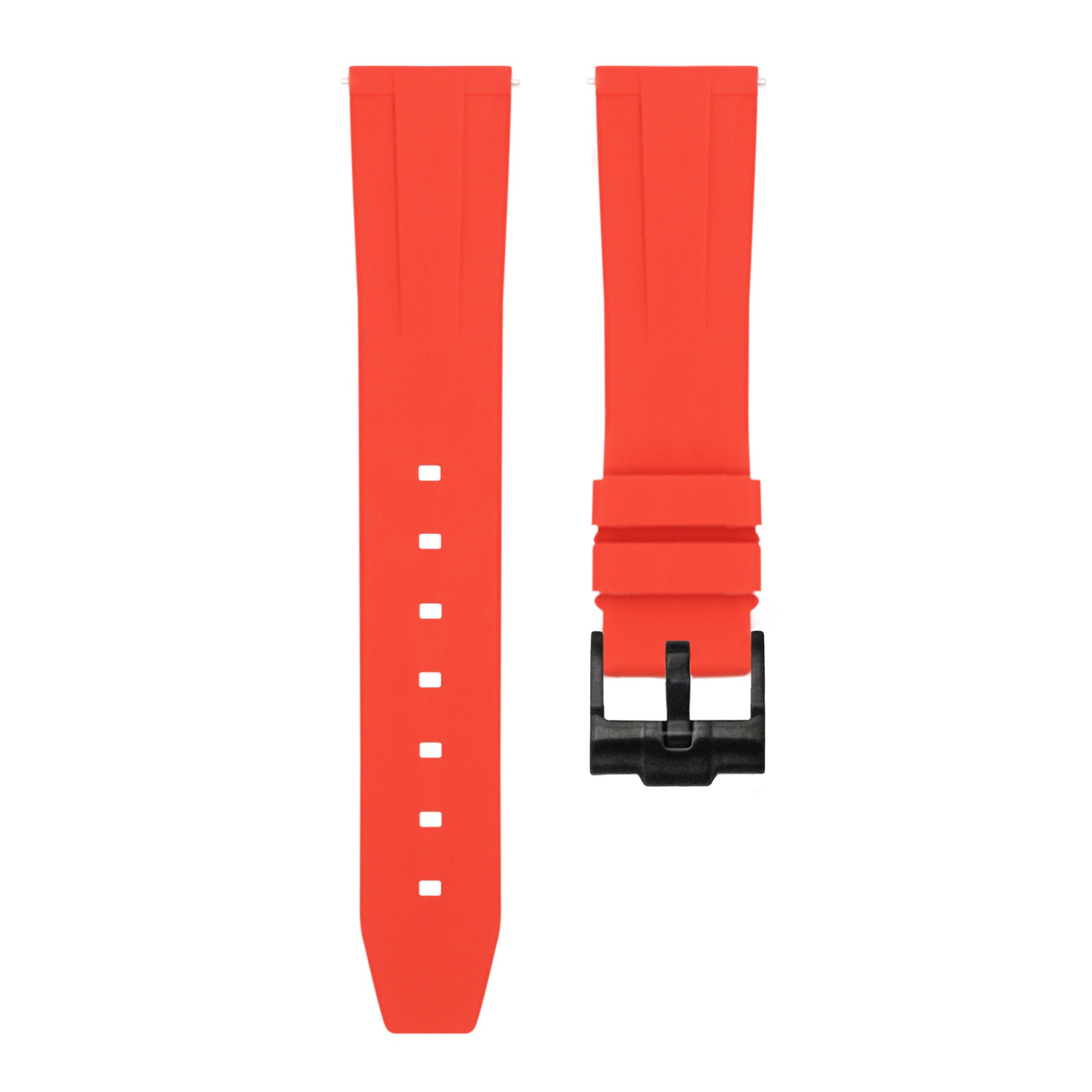 Correa de caucho de liberación rápida para Omega Seamaster, color rojo escarlata.