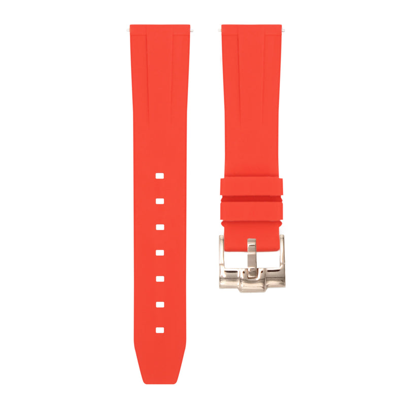 Scarlet Red - Quick Release Rubber Watch Strap for Longines 1832