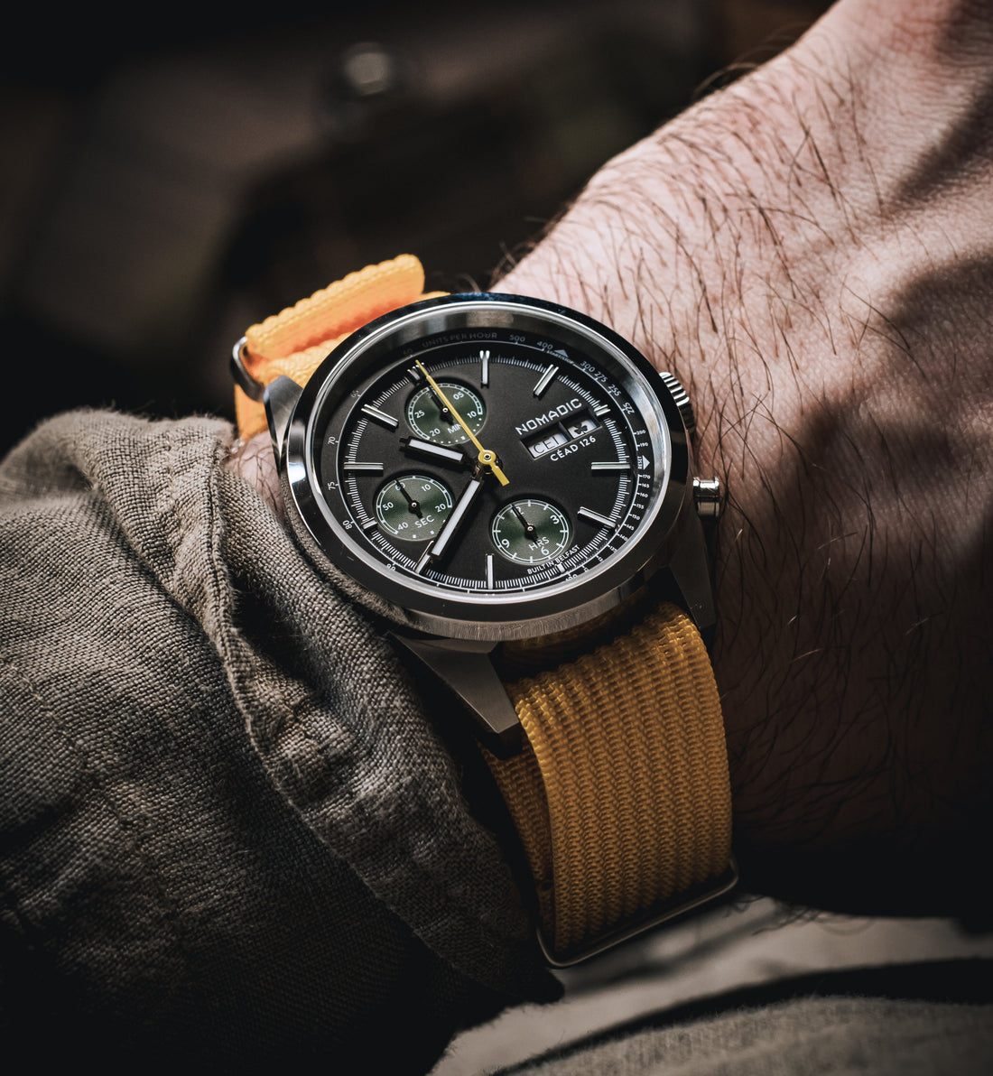 Correa Nato de 22 mm - Amarillo limón