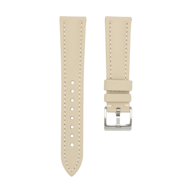 Beige - Sailcloth Watch Strap for 21mm