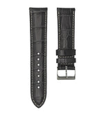 CHARCOAL GREY - ALLIGATOR LEATHER WATCH STRAP FOR BREITLING COLT