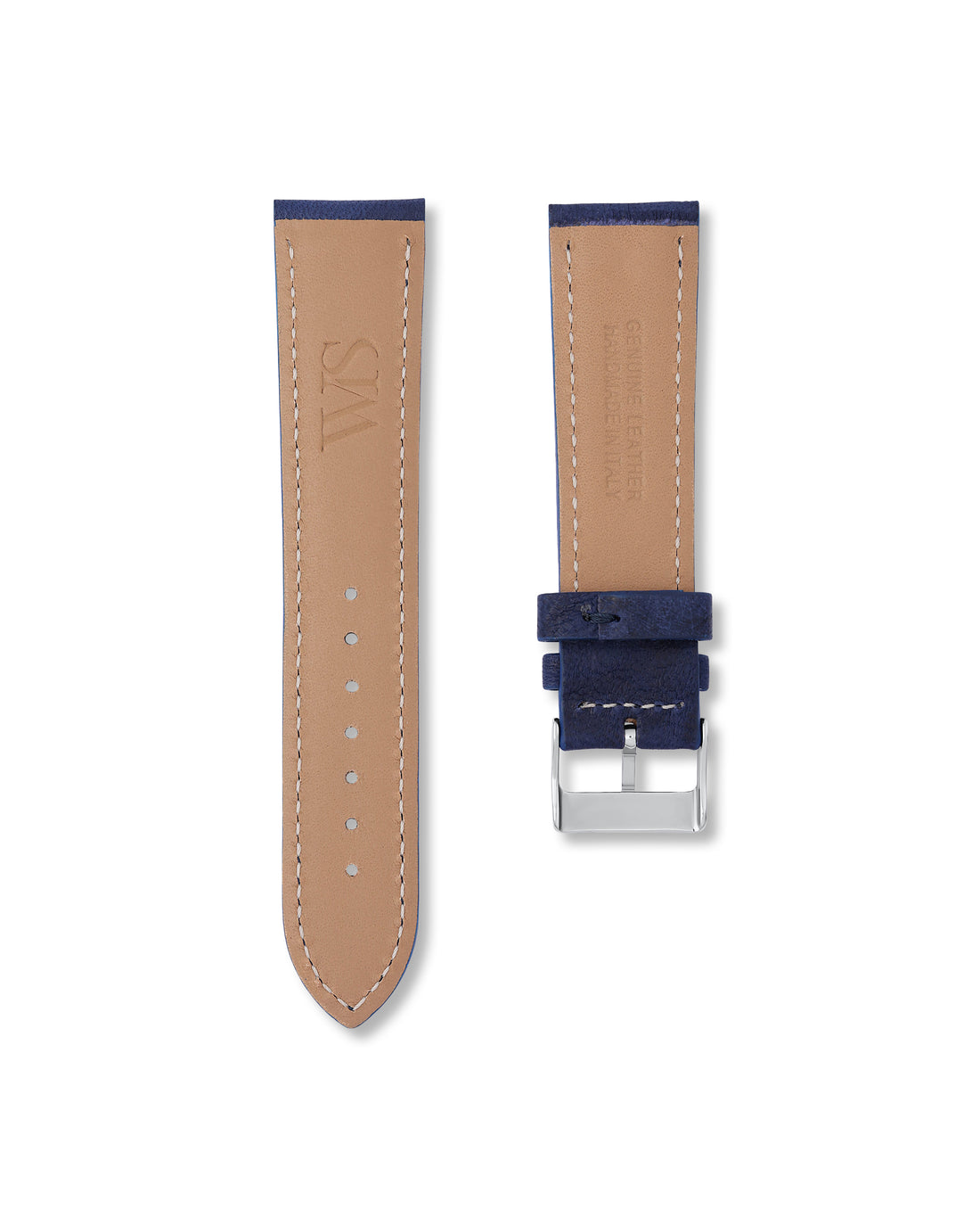 22MM/23MM Midnight Blue Italian Calf Leather Watch Strap | WISSTRAPS