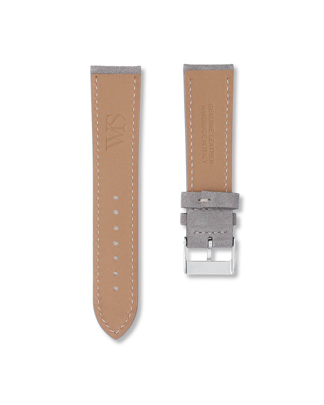 22MM/23MM Slate Grey Suede Leather Watch Strap | WISSTRAPS