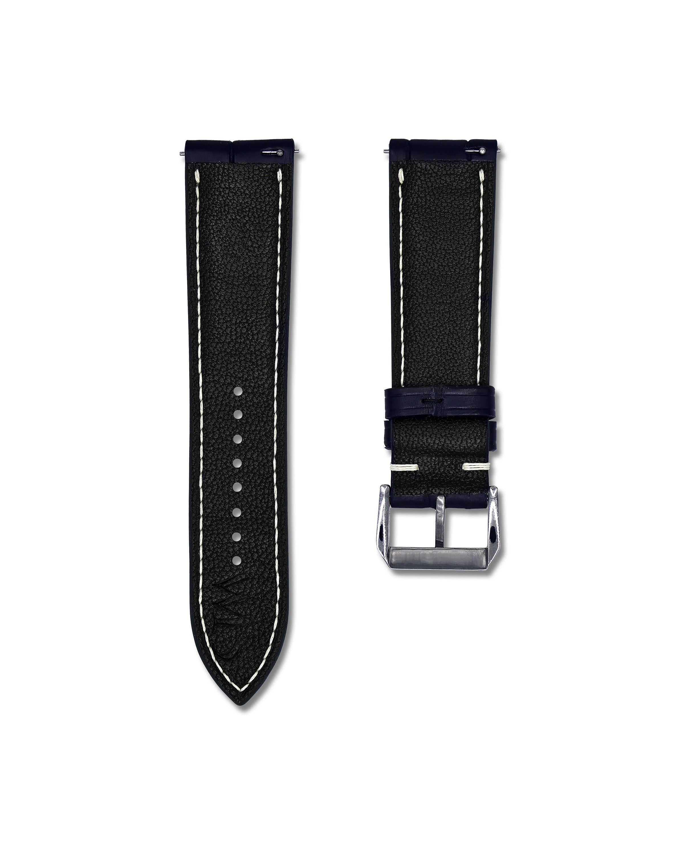 Blue Genuine Alligator Leather Watch Strap in 22mm | WIS Watch Straps