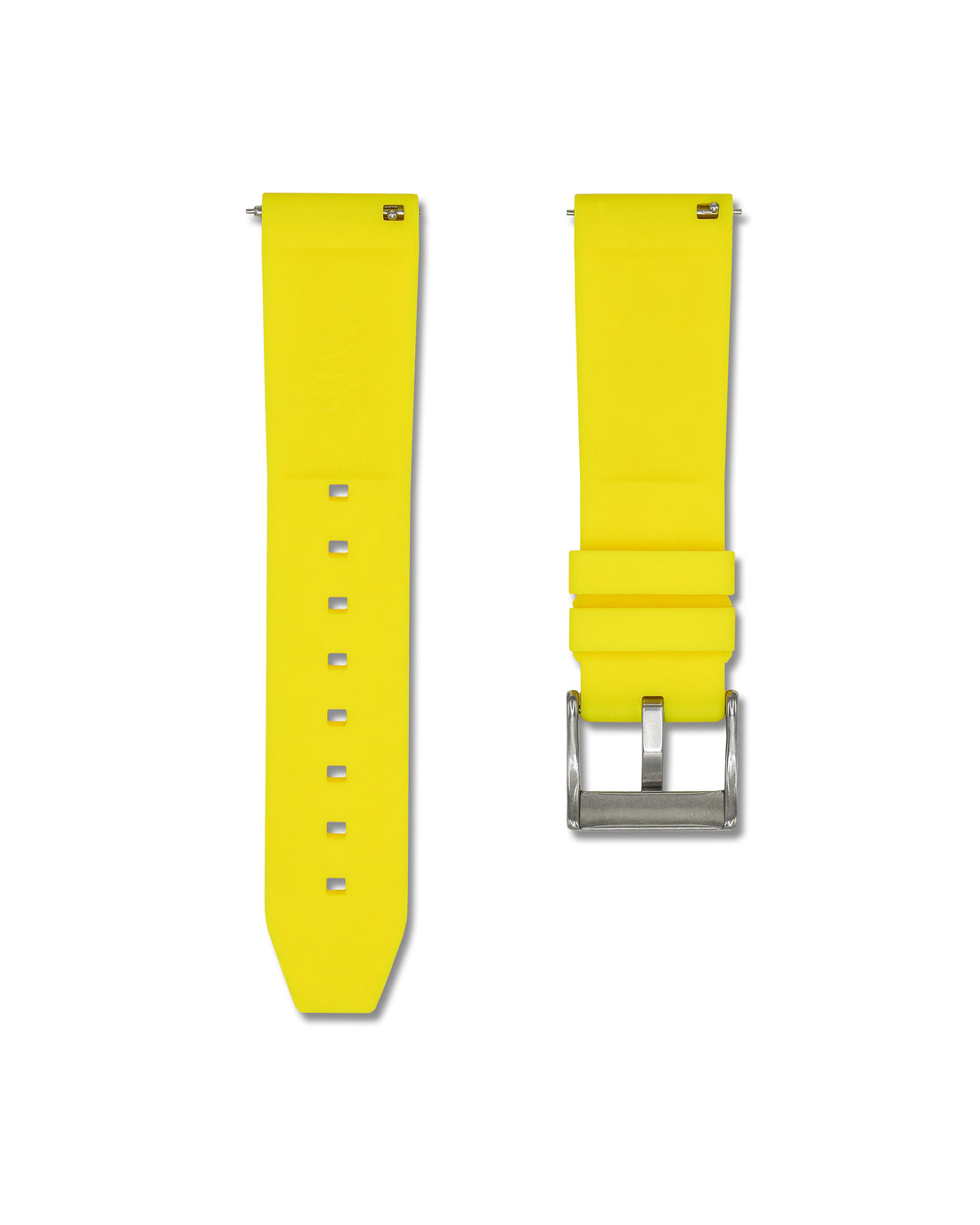 Quick Release Rubber Watch Band in Yellow Rubber 22mm | WIS Watch Straps