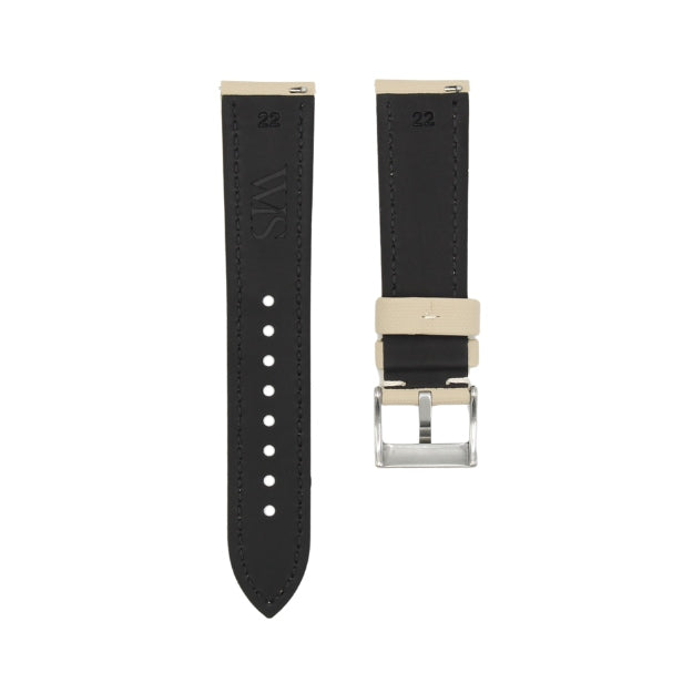 Beige - Sailcloth Watch Strap for 22mm