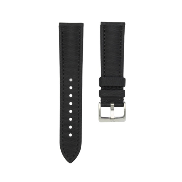 Tuxedo Black - Sailcloth Watch Strap for 22mm