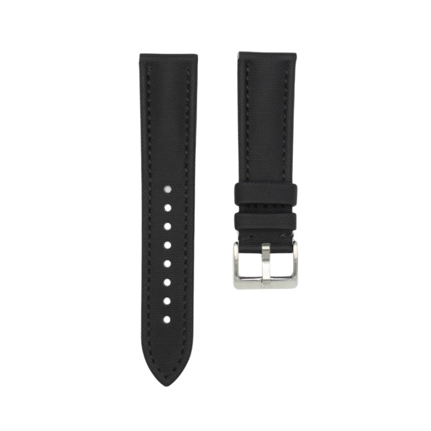 Tuxedo Black - Sailcloth Watch Strap for 22mm