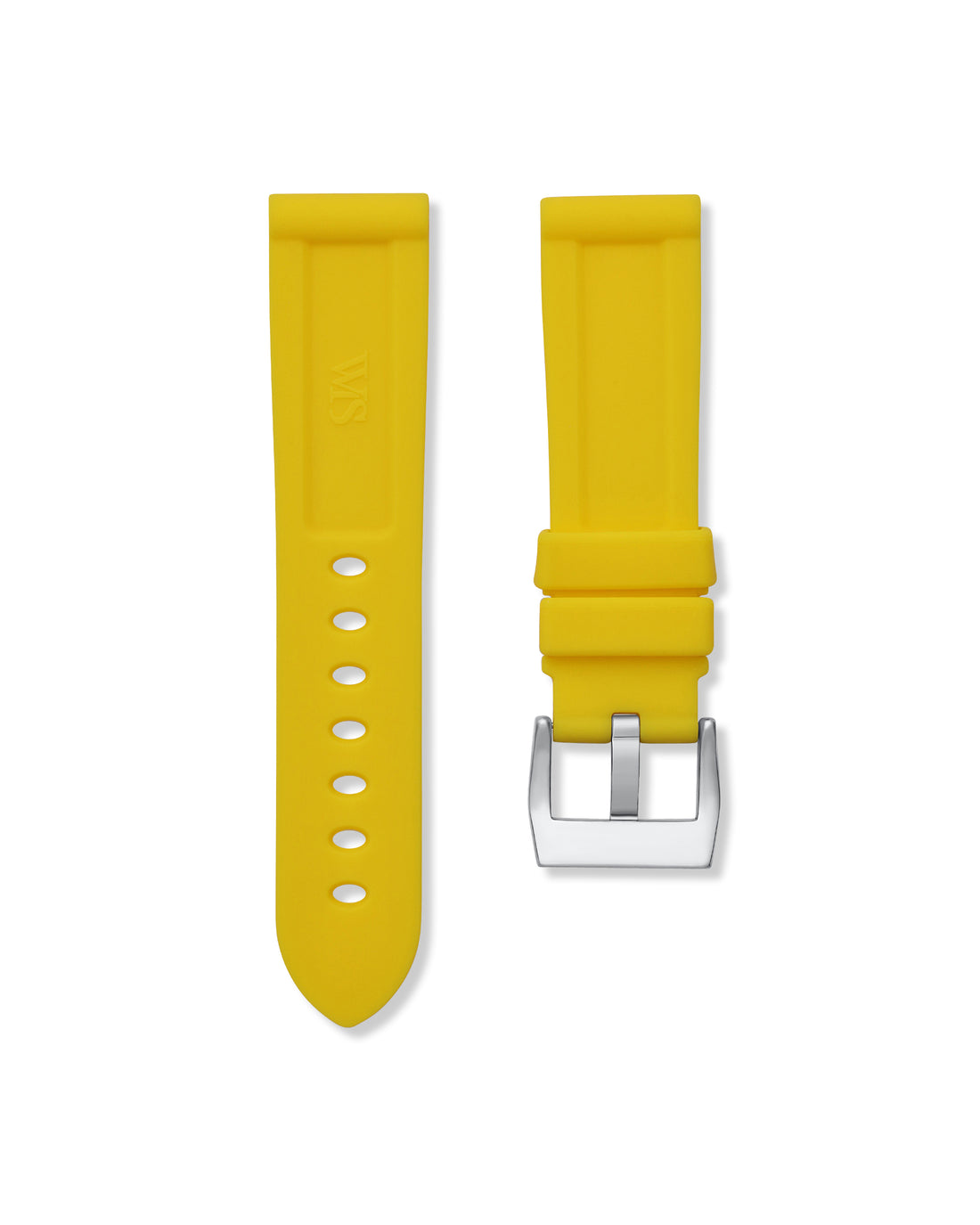 22mm Yellow Rubber Watch Strap | WIS Watch Straps