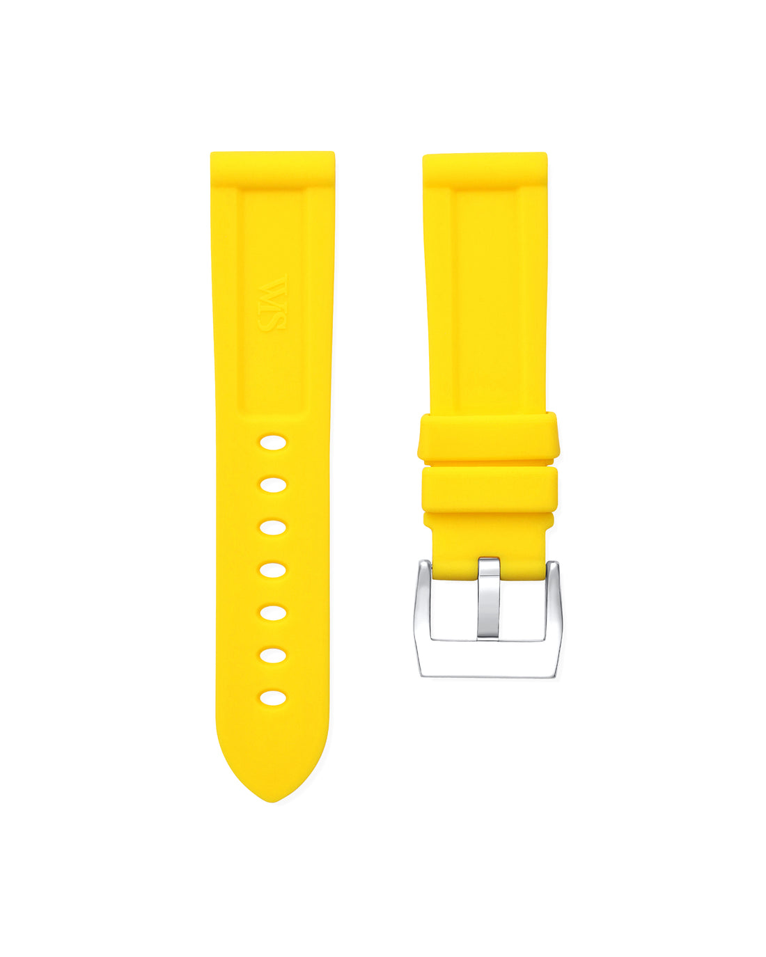 22mm Yellow Rubber Watch Strap | WIS Watch Straps