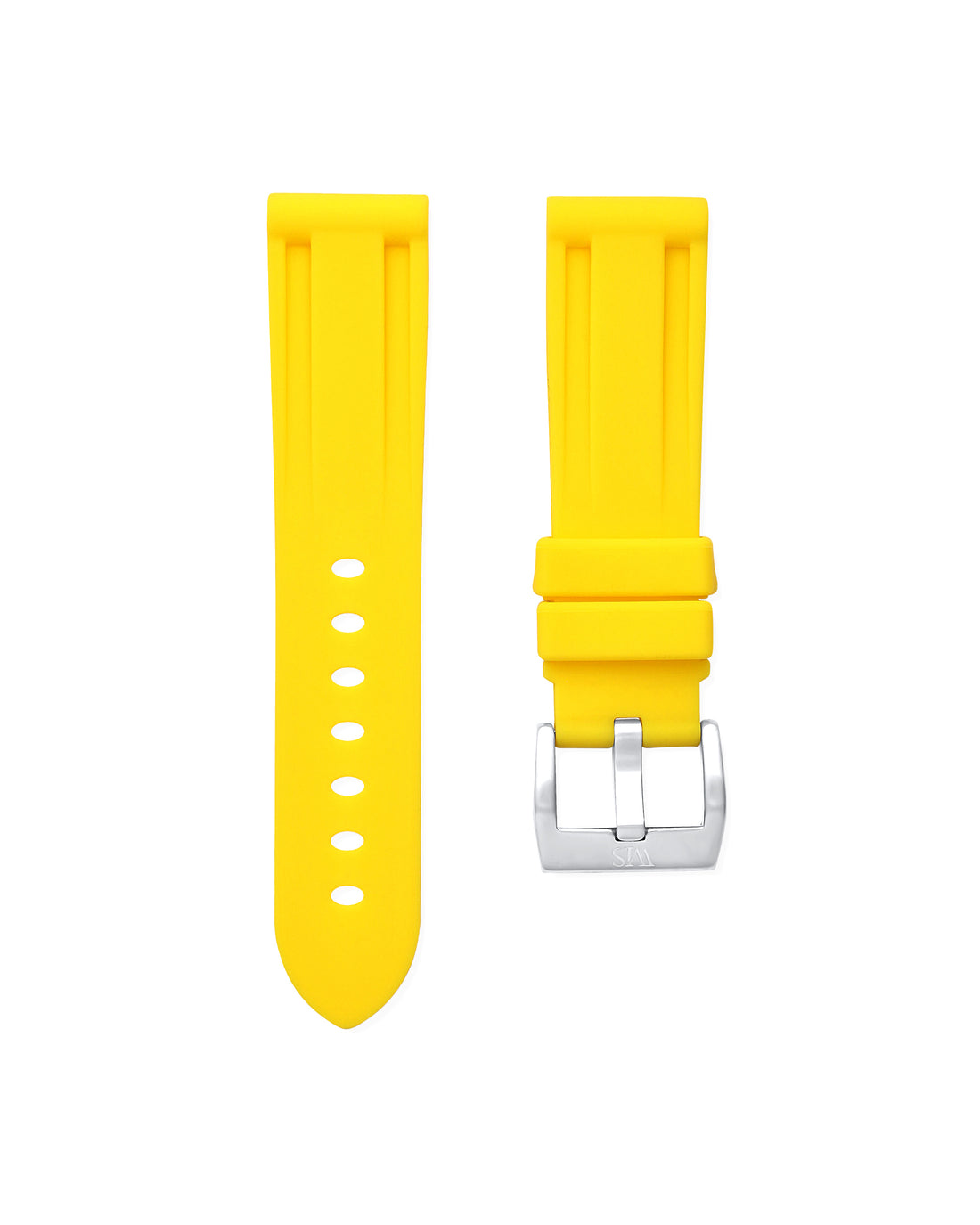 22mm Yellow Rubber Watch Strap | WIS Watch Straps