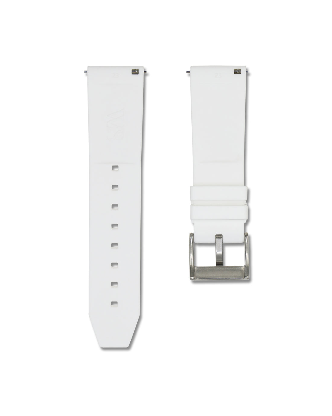 24mm White Rubber Quick Release Watch Band | WIS Straps