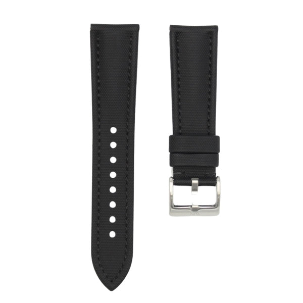 Tuxedo Black - Sailcloth Watch Strap For Cartier Tank Must