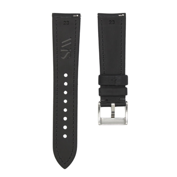 Tuxedo Black - Sailcloth Watch Strap For Cartier Tank Must