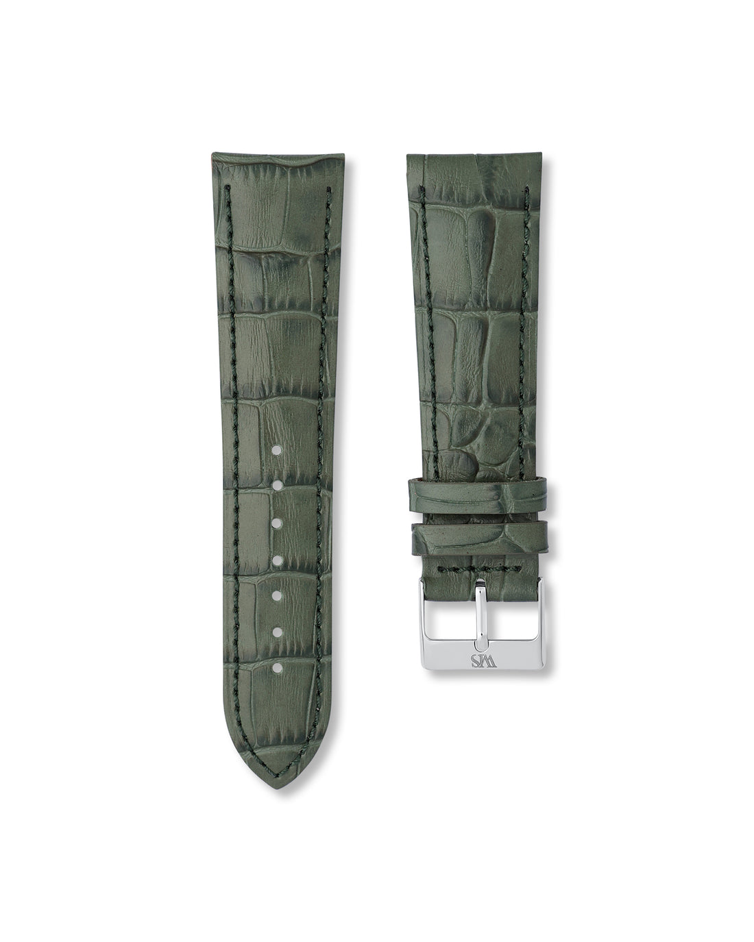 Emerald Green Alligator Leather Watch Strap For Breitling Superocean Heritage