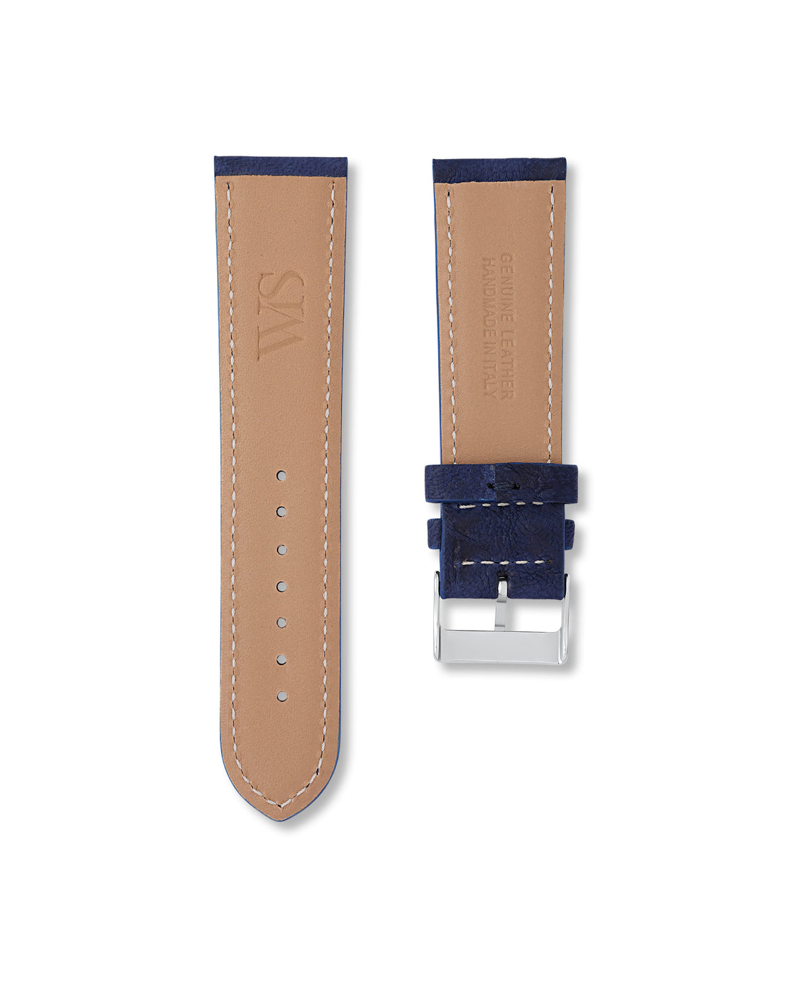 Midnight Blue Calf Leather Watch Strap For Breitling Chronoliner