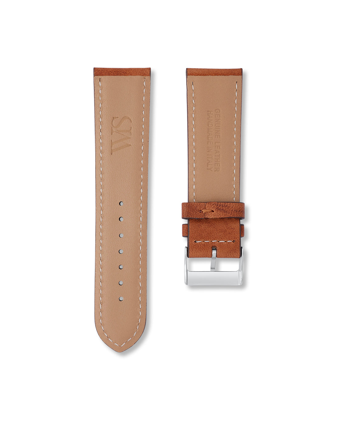 Woodland Brown Calf Leather Watch Strap For Breitling Chronoliner