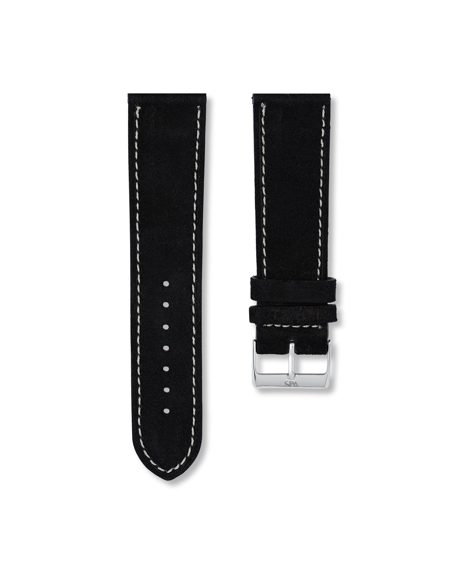 Tuxedo Black Suede Leather Watch Strap For Breitling Bentley Motors T