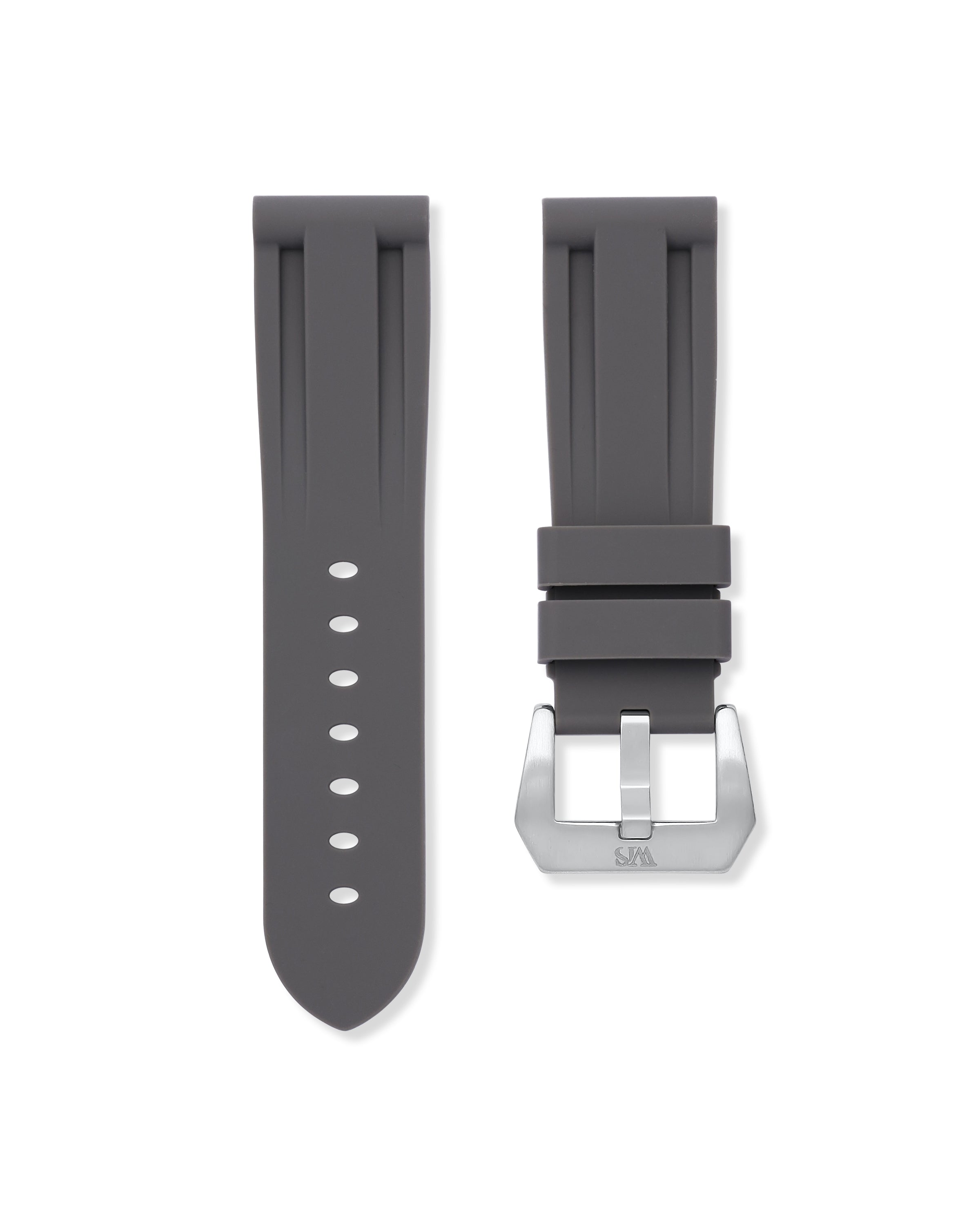 24mm Rubber Watch Strap - Charcoal Grey