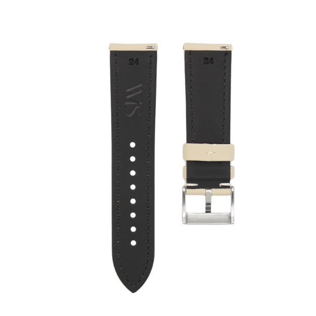 Beige - Sailcloth Watch Strap for 24mm