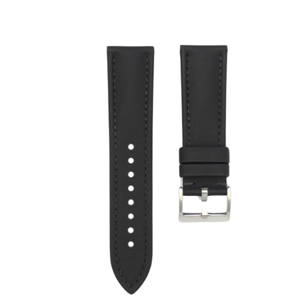 Tuxedo Black - Sailcloth Watch Strap for 24mm