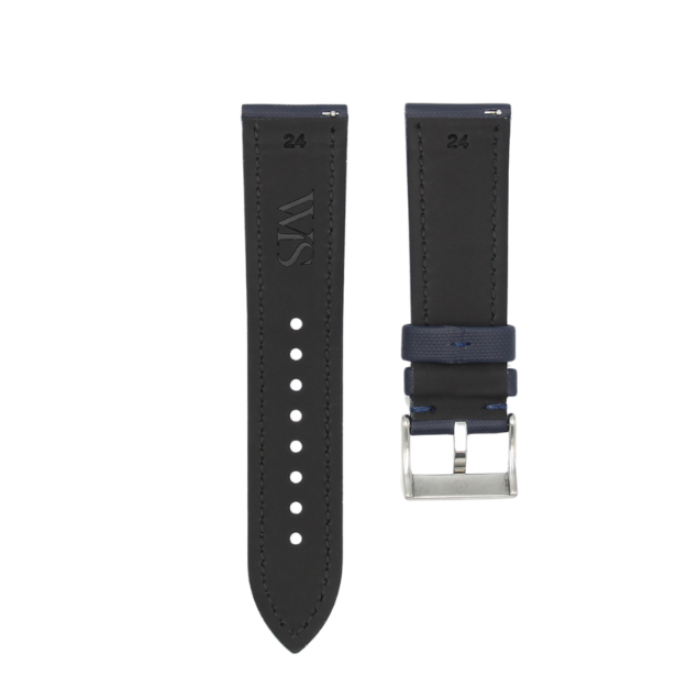 Midnight Blue - Sailcloth Watch Strap for 24mm