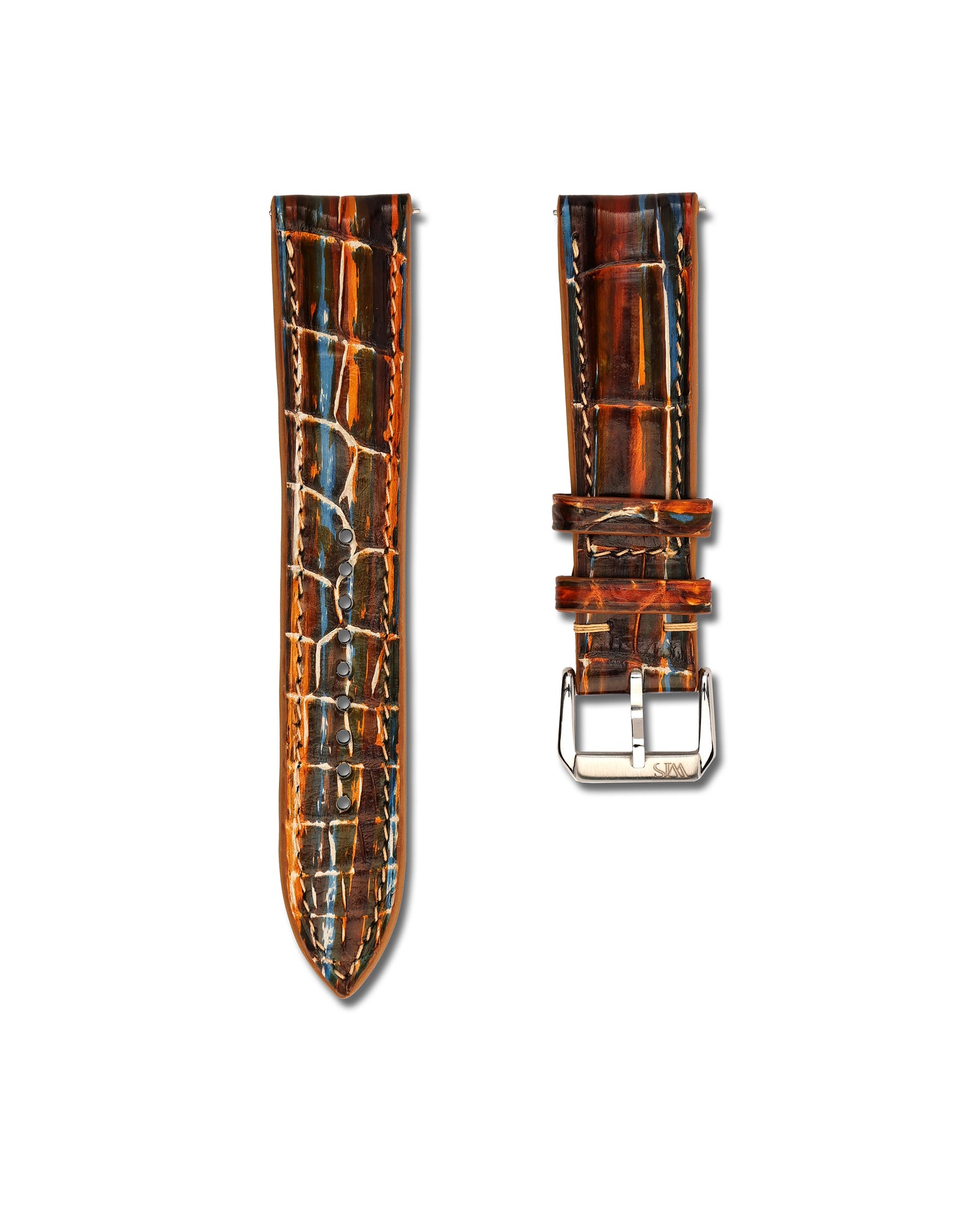Painted Alligator Leather Watch Strap | WIS Watch Straps